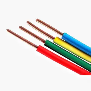 1.5mm 2.5mm 4mm 6mm Temperature PVC Insulated Power Electric Copper Core Wire For Household Building