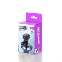 Adaptor Charger Mobil Dual Port Grosir PD30W 3-in-1 Dengan Kabel Spiral Pengisian Cepat Dilengkapi Sekring & Proteksi Panas Berlebih