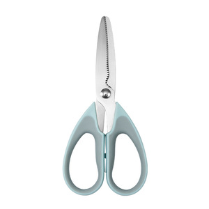 <b>Kitchen</b> <b>Scissors</b> Stainless Steel Blue Gray Straight Head For Home Use - Product Image 4