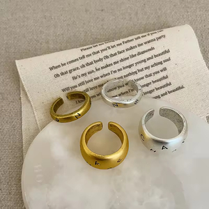 Factory Wholesale Luxury Design Big Geometric Shape <b>Rings</b> 18k Gold Plated <b>Ring</b> Jewelry for Women - Product Image 1
