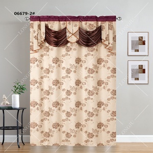 <span class=keywords><strong>Cortinas</strong></span> de Jacquard Floral de lujo, <span class=keywords><strong>cortinas</strong></span> decorativas para el hogar, <span class=keywords><strong>cortinas</strong></span> opacas con cenefas, <span class=keywords><strong>cortinas</strong></span> de bolsillo con varilla económicas al por mayor - Product Image 6