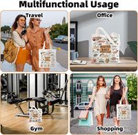 Bolsa de Lona para Mujer y Niña - Reutilizable, sin Cierre, con Frases Inspiradoras y Afirmaciones Positivas para el Gimnasio
