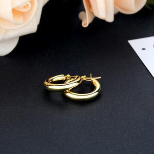 दुबई सोने के गहने कान की बाली 14k सोने की बालियां 925 रजत कान की बाली - Product Image 5