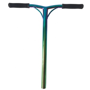 Guidon de scooter de stunt professionnel en acier chromoly personnalisé, finition néochrome arc-en-ciel - Product Image 2
