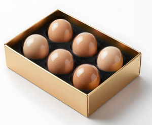 Boîte à œufs personnalisée avec logo, 6 compartiments |   Boîte en carton spéciale pour œufs frais <span class=keywords><strong>de</strong></span> la ferme |   Emballage respectueux <span class=keywords><strong>de</strong></span> l'environnement - Product Image 2