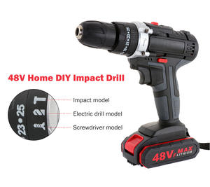 공장 가격 12V 18V 무선 충격 전기 드릴 세트 리튬 배터리 DIY 도구 및 OEM 가정 사용 지원 - Product Image 2