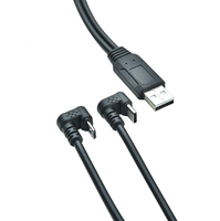 Câble répartiteur USB C et Micro USB en forme de U à 180 degrés, 180 °   Câble de charge pour jeux vidéo Back-Flip pour téléphones et tablettes Android