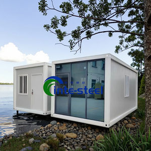 Erweiterbare vorgefertigte faltbare Räder Flat Pack Winziger abnehmbarer solar betriebener Container Home Falt container Tragbares Haus - Product Image 5