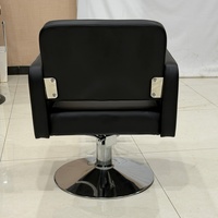 Chaise de barbier hydraulique à charge lourde, avec appui-tête rembourré en cuir PU souple et pédale pliable