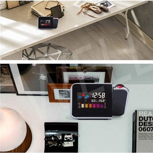 Farb-LCD-<span class=keywords><strong>Display</strong></span> Wetters tation Projektion Wecker Decken leuchte Schreibtisch Tischuhren - Product Image 4