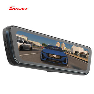 Sinjet 8.2 pouces écran tactile rétroviseurs d'angle mort Dash Cam avant et arrière voiture boîte noire caméra double objectif Dash Cam pour Cadillac - Product Image 1