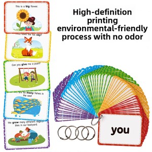 Tarjetas de Memoria Cognitiva Personalizadas para Niños, Impresas en Todos los Idiomas, Tarjetas de Papel para Aprender a Leer, 4-6 Años, Exportación Directa de Fábrica - Product Image 3