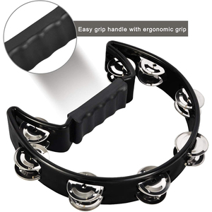 Vente en gros d'usine Jingles en métal OEM <span class=keywords><strong>Tambourin</strong></span> <span class=keywords><strong>demi</strong></span>-<span class=keywords><strong>lune</strong></span> à percussion pour enfants adultes KTV Party - Product Image 4