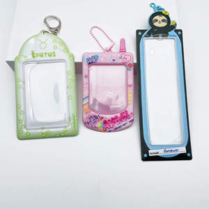 LLavero de tarjetero de foto coreano estilo Kpop personalizado cubierta de PC de PVC de plástico con cierre de <span class=keywords><strong>Clip</strong></span> soporte de PC de vinilo para fotos y llaves - Product Image 4