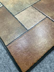 Piastrelle da Parete <span class=keywords><strong>in</strong></span> Terracotta Rossa 400x400, Effetto Parquet Moderno, Opache e Antiscivolo per Rivestimenti Interni - Product Image 4