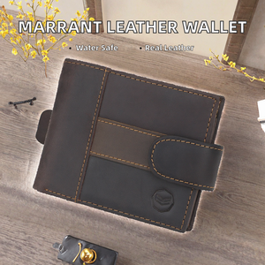 Cartera Bifold de Diseño Vintage MARRANT para Hombre, con Bolsillo Delantero para Monedas, de Cuero Genuino, Impermeable, con Ranuras para Tarjetas de Crédito, de Poliéster - Product Image 2