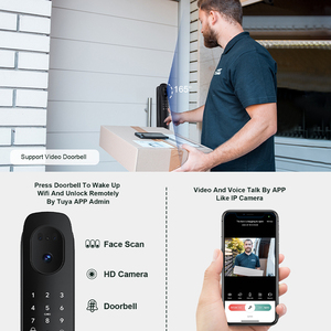 Liliwise Automatic Door Lock Cerraduras Digital Fingerprint Face <b>Camera</b> Push Pull Tuya Ttlock <b>Smart</b> Lock With Screen - Product Image 6