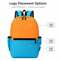 Sac à dos enfant personnalisé avec logo, motif dessin animé, blocs de couleur Oxford, léger, pour maternelle, préscolaire, école primaire, garçons et filles, OEM