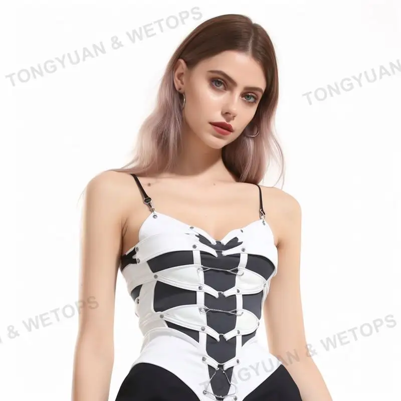 Biểu Tượng Tùy Chỉnh Quần Áo Xương Cá Corset Ống Top Vest Tắt Vai Của Phụ Nữ Mùa Hè Sexy Áo