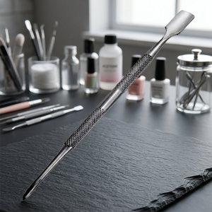 ASAP Herramienta Profesional Sostenible de Acero Inoxidable de Doble Punta Reutilizable para Empujar y Remover Cutículas, Limpia Uñas, Manicura, Color OEM - Product Image 3