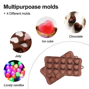 Molde <span class=keywords><strong>de</strong></span> <span class=keywords><strong>Silicona</strong></span> <span class=keywords><strong>para</strong></span> Chocolate Personalizado, Libre <span class=keywords><strong>de</strong></span> BPA, Forma Geométrica, Molde <span class=keywords><strong>de</strong></span> <span class=keywords><strong>Silicona</strong></span> 3D con Forma <span class=keywords><strong>de</strong></span> Rosa <span class=keywords><strong>para</strong></span> Chocolate - Product Image 2