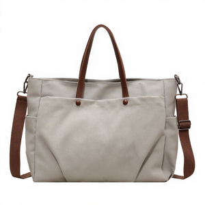 <span class=keywords><strong>Sac</strong></span> à bandoulière décontracté en coton grande capacité avec logo personnalisé pour femme, idéal pour l'école et l'usage quotidien - Product Image 6