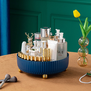 Вращающаяся подставка-органайзер из пластика для специй и косметики, одноярусная, круглая, напольная - Product Image 3