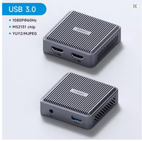Carte de capture vidéo 4K compatible HDMI Hagibis avec sortie en boucle pour l'enregistrement de jeux et le streaming en direct 1080P Grabber MS2131 pour PS4/5 Switch