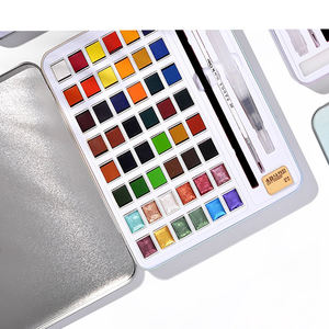 36 Farben 48 Farben von Aquarellfarbe Künstler-Wasserfarben-Malerei mit Pinsel Schwamm-Palette - Product Image 4
