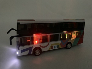 Logo personalizado de aleación fundido a presión, modelo de coche, autobús escolar, camión, estilo grafiti, puerta abierta, coche de Metal con sonido - Product Image 3