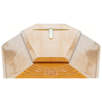 Ataúd Funerario Estilo Europeo Hecho a Mano, Modelo Paownia Adt Feral, con Diseño Personalizable, Capacidad de 220 Pulgadas Cúbicas