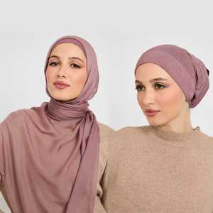 مريحة عالية الجودة عادي رايون مشروط الحجاب وشاح شال مسلم فسكوز مشروط الحجاب النساء - Product Image 5