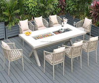 Ensemble table et chaises de barbecue au charbon de bois de haute qualité pour jardin et terrasse, personnalisé par le fabricant, modèle 2026