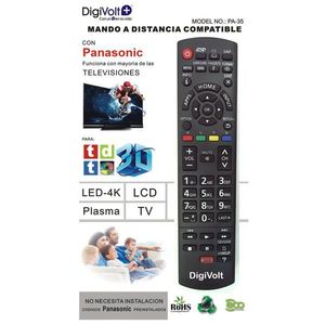 รีโมทคอนโทรลดิจิวอลท์ใช้ได้กับทีวีพานาโซนิค LED 4K แอลซีดีพลาสม่าทีวีอเนกประสงค์ไม่ต้องติดตั้ง - Product Image 3