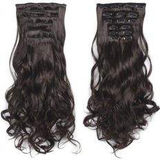 Extensions de cheveux humains de vague de ballon de cheveux longs bruns noirs - Product Image 1