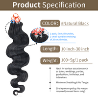 Extensions de cheveux vierges ondulés au crochet pour coiffures Miracle Knots 16-24 pouces
