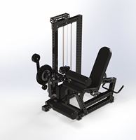 Machine de musculation commerciale robuste à charges guidées, trois fonctions : extension et flexion des jambes assises, pour les ischio-jambiers