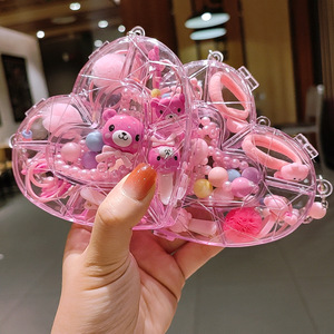 9 PCS Set Kids Hair Accessory Gift Princess Hair <b>Clip</b> Necklaces Bracelets <b>Rings</b> Jewelries Set With Handbag - Product Image 3