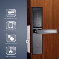 Serrure de porte numérique en acier inoxydable OEM ODM pour hôtel, clavier, carte RFID, entrée sans clé, serrure électronique intelligente pour appartement