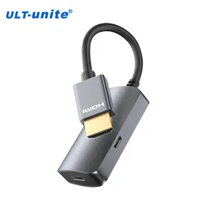 ULT-Unite USB 4k 60hz 유형 C 남성-여성 변환기 고화질 오디오 비디오 케이블 HDMI to USB C 어댑터