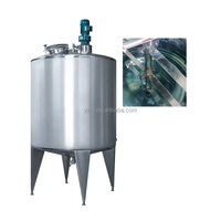 Réservoir de mélange à double enveloppe en acier inoxydable de qualité alimentaire pasteurisation électrique chauffage à la vapeur miel lait sirop jus
