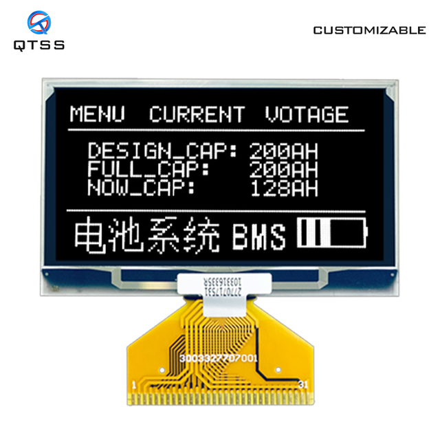 2.4 Inch Landscape Rectangular Mini Small Monochrome PMOLED Display Module 128*64 SPD0301 Parallel SPI I2C OLED Panel Screen