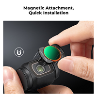 Juego de Filtros Magnéticos para Gimbal K&F Concept, Filtro CPL Magnético de Difusión Negra 1/4 1/2, Filtro ND2-32 Variable para DJI Osmo Pocket 3/4