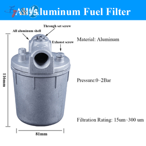 Filtre à carburant industriel en aluminium/PC YS-Ports de 1/4 "à 1", débit 25-65L/H pour brûleurs diesel/méthanol/huile usée - Product Image 2