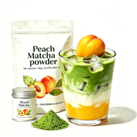 Poudre de Matcha Bio de Qualité Cérémoniale à la Fraise - Boîte en Vrac Certifiée USDA - Poudre de Thé Vert aux Fruits pour Mincir et Détoxifier