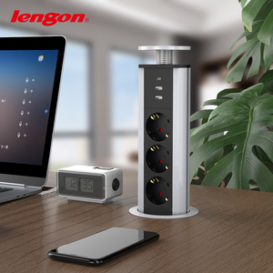 Ce RoHS Đức nhà bếp chuyển đổi Pop 3-Way điện máy tính để bàn phổ Ổ cắm ổ cắm - Product Image 1