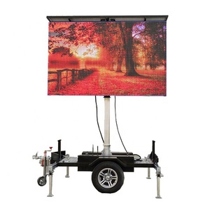 หน้าจอแสดงผล LED สีเต็มรูปแบบ P8 สำหรับภายนอกอาคาร ประหยัดพลังงาน พกพาได้ ใช้พลังงานแสงอาทิตย์ ติดตั้งบนรถพ่วงเคลื่อนที่สำหรับโฆษณา ความสว่าง 5500cd/ตร.ม. - Product Image 3
