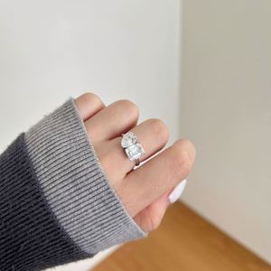 Bague de Fiançailles et de Promesse Dylam au Design Classique en Argent Sterling 925 avec Double D et Pierres Moissanite VVS1 pour Femme - Product Image 2