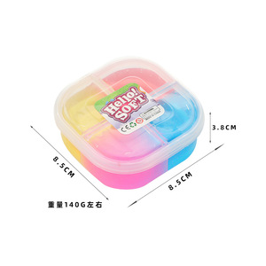 CHENXI Factory Desgin 140G Glittery Crystal Mud 4pcs Micro Blocks Rainbow Slime Creation Kit Safety Slime - Product Image 1