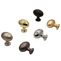 Poignées et boutons de meubles de chambre à coucher en alliage de zinc, style Mid-Century Modern, accessoires de quincaillerie à trou unique, finition brossée